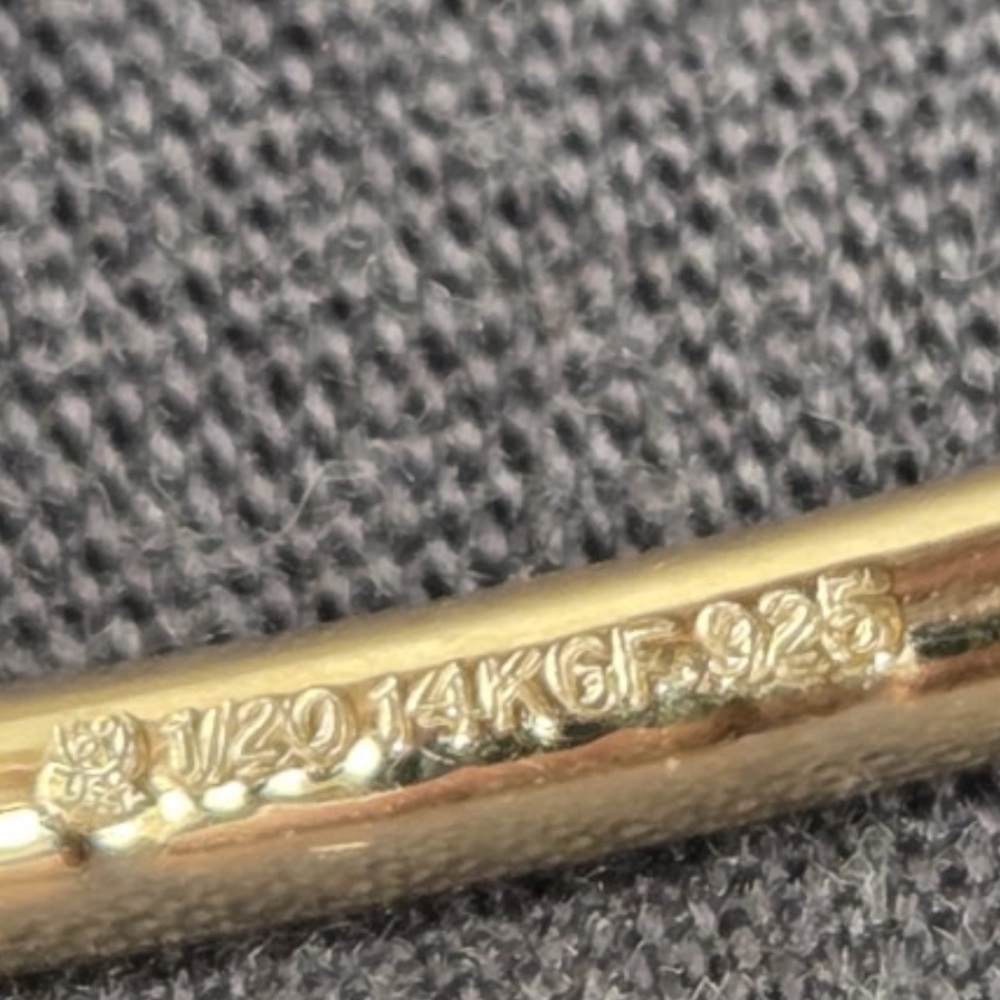 Le Stage 14k gold and sterling silver bracelet bangle - Picture 5 of 5